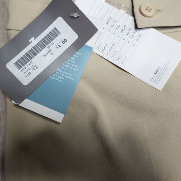 MEXX Women's Chinos Trouser Pants Wide Leg Cream NEW Sz 12 33x33 Stretch Cotton - Picture 3 of 13